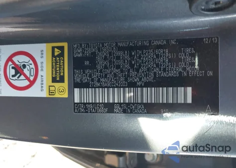 2014 Lexus Rx 350 from USA, damaged, VIN 2T2BK1BA9EC242003